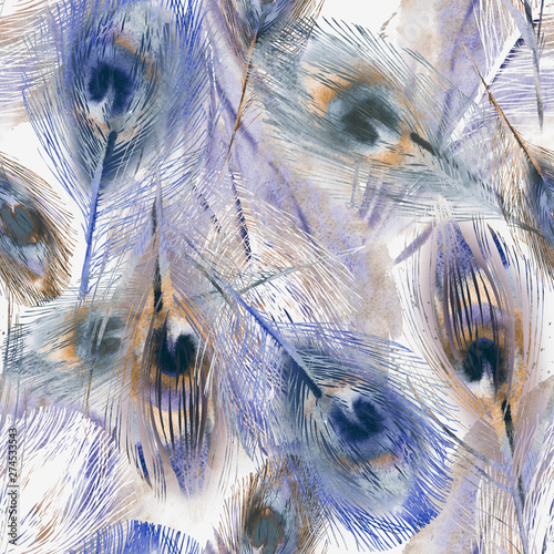 Materiał do szycia Feather Seamless Pattern