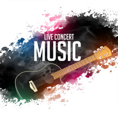 abstract live concert music background with guitar