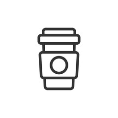 Aufkleber - Cup of coffee. Coffee cup icon template black color editable. Coffee symbol Flat vector sign isolated on white background. Simple logo vector illustration for graphic and web design.