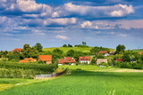 Fototapeta Krajobraz - Beautiful village landscape in Southern Poland near Trzebnica