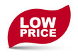 red vector banner low price