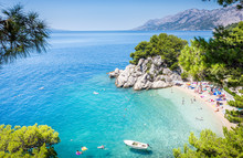 Brela Beach Scenery In Croatia