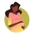Pregnant woman.  Preparation for the conception of a child.  Vector illustration