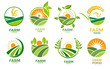 logo farm food Design icon.