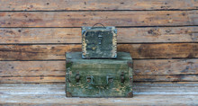 Old Green Military Wooden Box