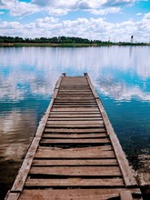 Wooden Jetty On The Lake