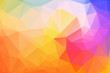 Light colorful rainbow colors Low poly crystal background. Polygon design pattern. Low poly vector illustration, low polygon background.