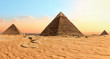 Famous Giza Pyramids in the sand desert, Egypt