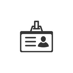 Aufkleber - Press card icon template black color editable. Business card symbol Flat vector sign isolated on white background. Simple logo vector illustration for graphic and web design.