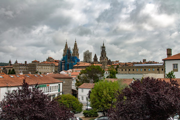 Sticker - panoramic view of compostela