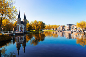 Wall Mural - Oosrpoort gate in Delft, Netherlands