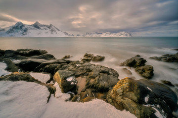 Beautiful landscape of Norway, around Lofoten islands, Scandinavia