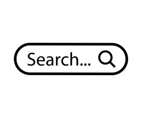 Aufkleber - Search bar web page internet browser element design, search box template isolated – for stock