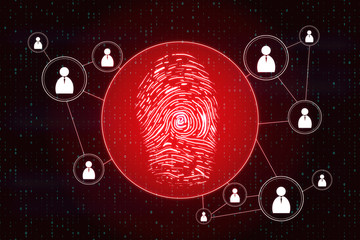 Poster - Creative red fingerprint