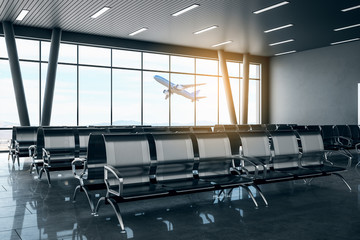Poster - Bright airport lounge