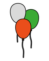 Poster - balloons helium floating decorative icons