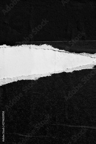 Blank white creased crumpled paper texture background old grunge ripped torn vin Canvas Print