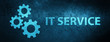 © FR Design - IT Service Gears icon Special Blue Banner Background