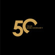 50 Year Anniversary Celebration Vector Template Design Illustration