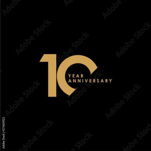Fotomural 10 Year Anniversary Celebration Vector Template Design Illustration