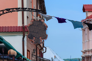 Old building and street in old town