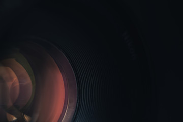 Aufkleber - Close up Beautiful Camera Lens background. Macro view.