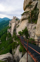 Wall Mural - Sunset on top of Ulsan mountain - Korea Seoraksan National Park