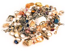 Used Assorted Jewelry, On White