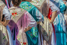 Detail Of Traditional German Folk Costume Worn By Women Of Ethnic German