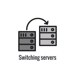 Wall Mural - Website Data Transfer Icon with arrow imagery of transfer