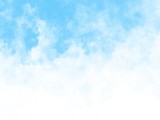 Fototapeta Na sufit - Color gradient white and blue with clouds