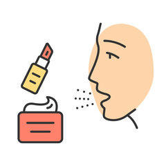 Sticker - Cosmetic allergies color icon