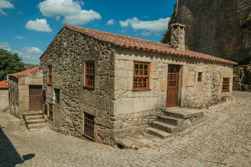 Wall Mural - Gothic house and stone staircase in deserted alley