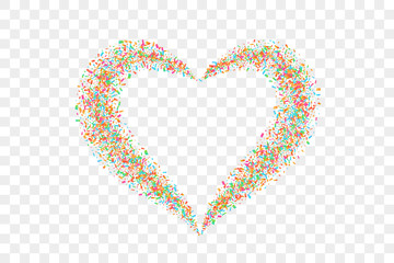 Wall Mural - heart confetti isolated white transparent background. fall red confetti, heart-shape. valentine day 