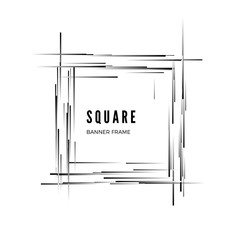 Poster - square abstract modern geometric banner. vector illustration isolated on white background