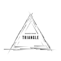 Poster - triangular abstract modern banner. geometric shape frame. vector illustration isolated on white back