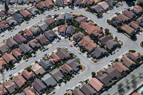 Aerial view of tightly pack...