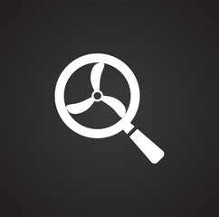 Poster - Search related icon on background for graphic and web design. Simple illustration. Internet concept symbol for website button or mobile app.