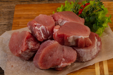 Raw pork tenderloin