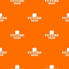 Poster - Future cpu pattern vector orange for any web design best