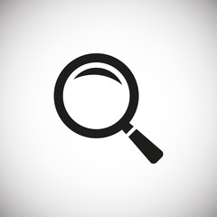 Poster - Search related icon on background for graphic and web design. Simple illustration. Internet concept symbol for website button or mobile app.