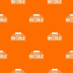 Poster - Nanotechnology pattern vector orange for any web design best