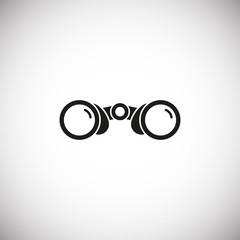 Poster - Search related icon on background for graphic and web design. Simple illustration. Internet concept symbol for website button or mobile app.