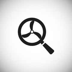 Poster - Search related icon on background for graphic and web design. Simple illustration. Internet concept symbol for website button or mobile app.
