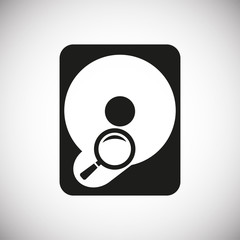 Poster - Search related icon on background for graphic and web design. Simple illustration. Internet concept symbol for website button or mobile app.