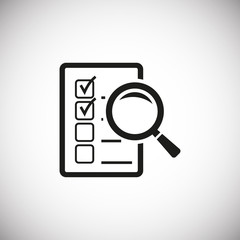 Poster - Search related icon on background for graphic and web design. Simple illustration. Internet concept symbol for website button or mobile app.