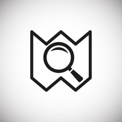Poster - Search related icon on background for graphic and web design. Simple illustration. Internet concept symbol for website button or mobile app.