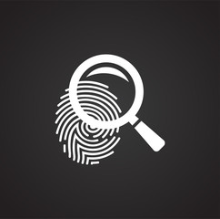Poster - Search related icon on background for graphic and web design. Simple illustration. Internet concept symbol for website button or mobile app.