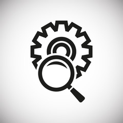 Poster - Search related icon on background for graphic and web design. Simple illustration. Internet concept symbol for website button or mobile app.