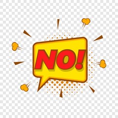 Poster - No, speech bubble icon. Pop art illustration of No, speech bubble vector icon for web